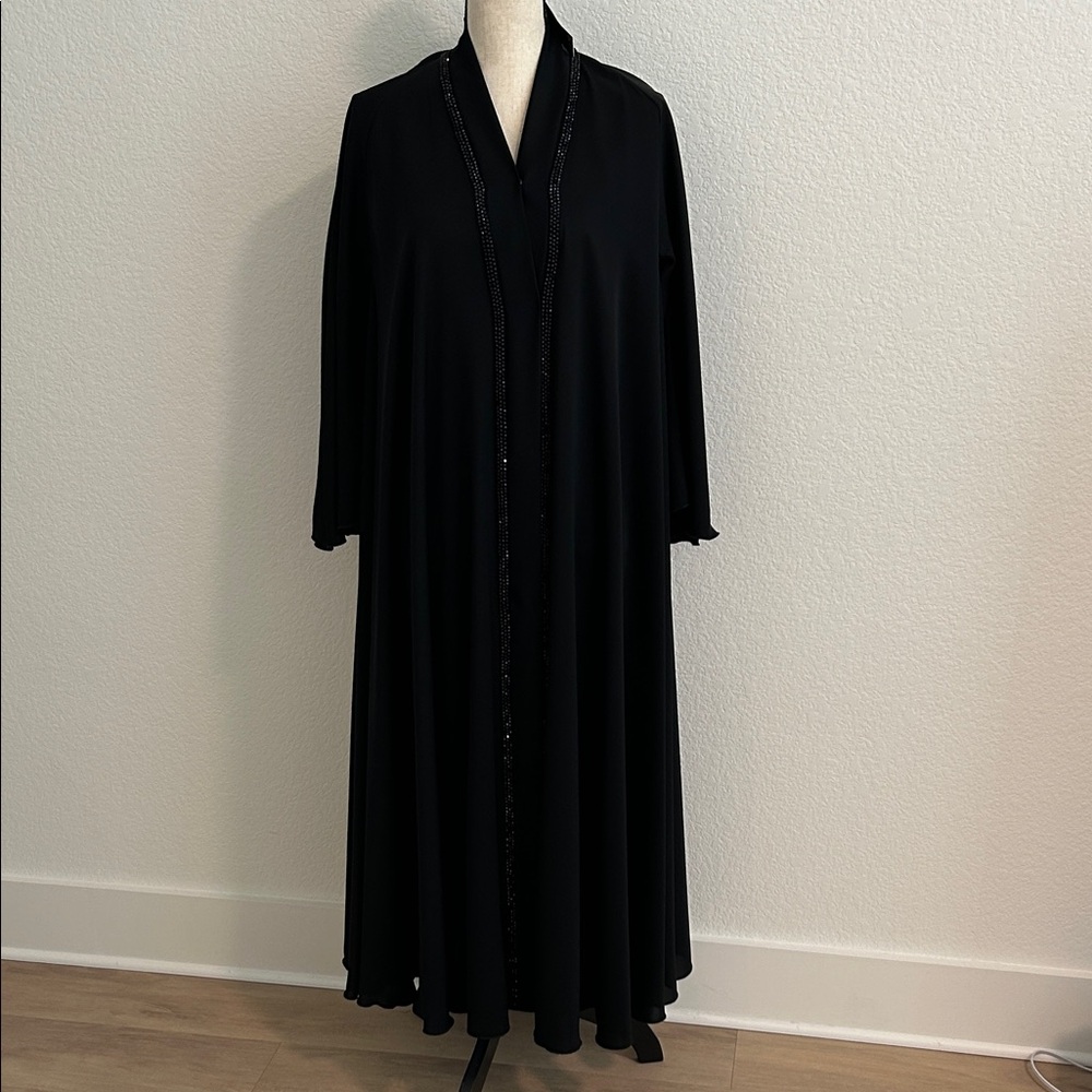 Elegant Flared Black Abaya sz 52